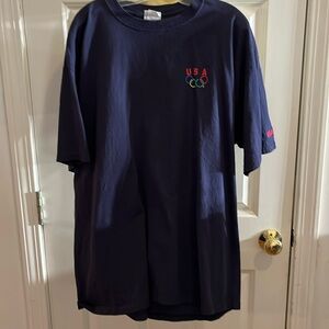 USA Olympic Tee size  2X navy blue short sleeve tee shirt graphic print